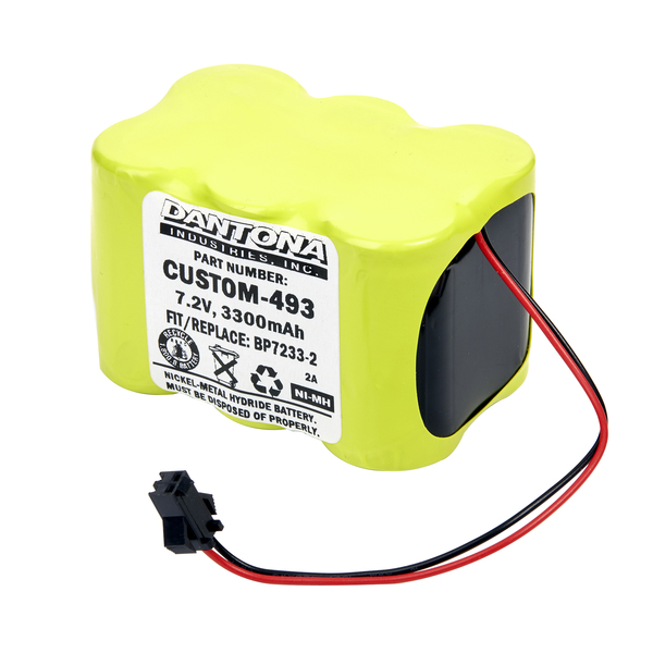 Dantona Custom Made Battery Pack - HQRP BP7233-2, COASTER, BIRDOGUSBPLUS CUSTOM-493